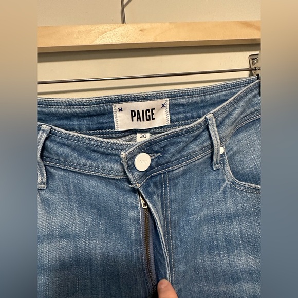 PAIGE Nellie Culotte High Rise Wide Leg Jean Snow Bunny Size 30 - Picture 6 of 11